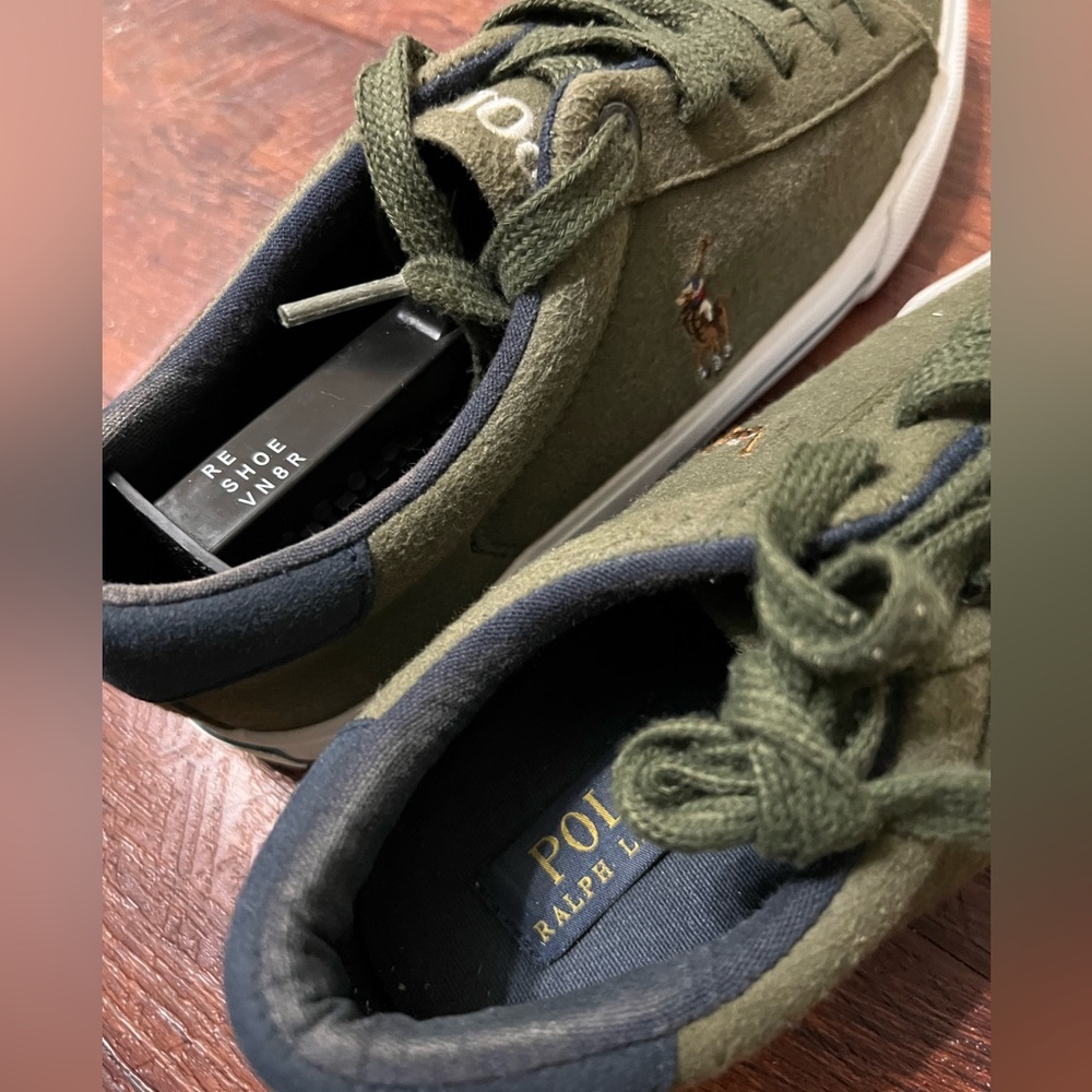 POLO RALPH LAUREN Big Boys Easten II Casual Sneakers from Finish Line Olive - Picture 7 of 8